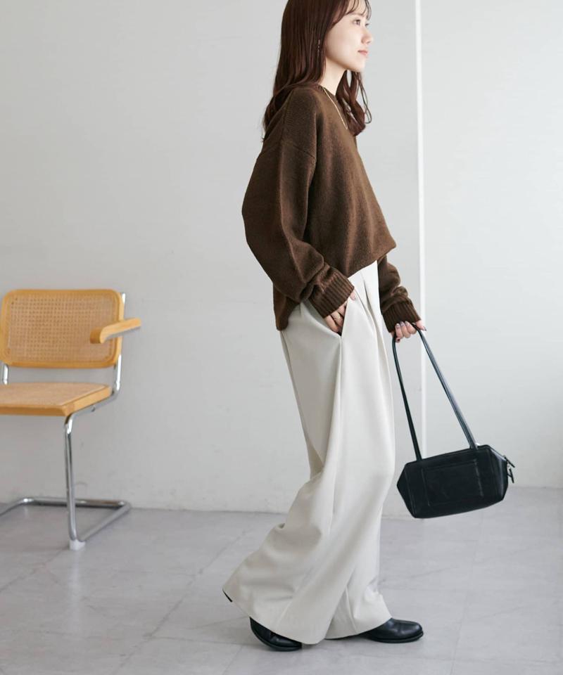 【華奢見え/13色展開♪/WEB限定】メランジニットプルオーバー