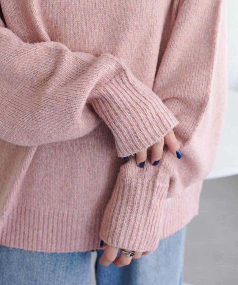 【華奢見え/13色展開♪/WEB限定】メランジニットプルオーバー