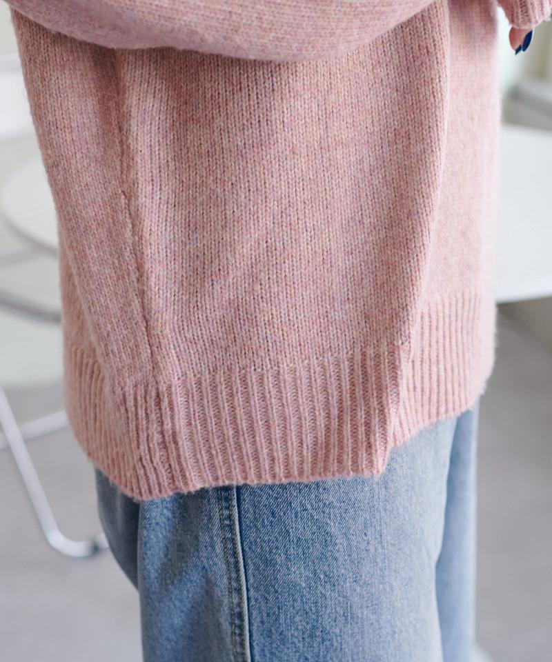 【華奢見え/13色展開♪/WEB限定】メランジニットプルオーバー