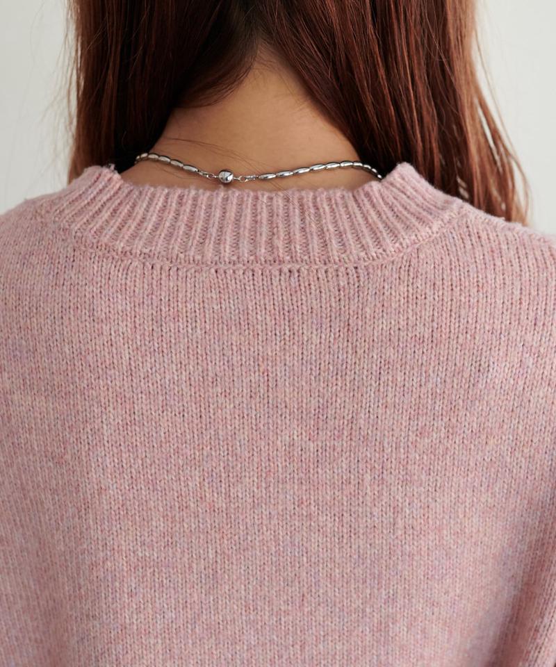 【華奢見え/13色展開♪/WEB限定】メランジニットプルオーバー