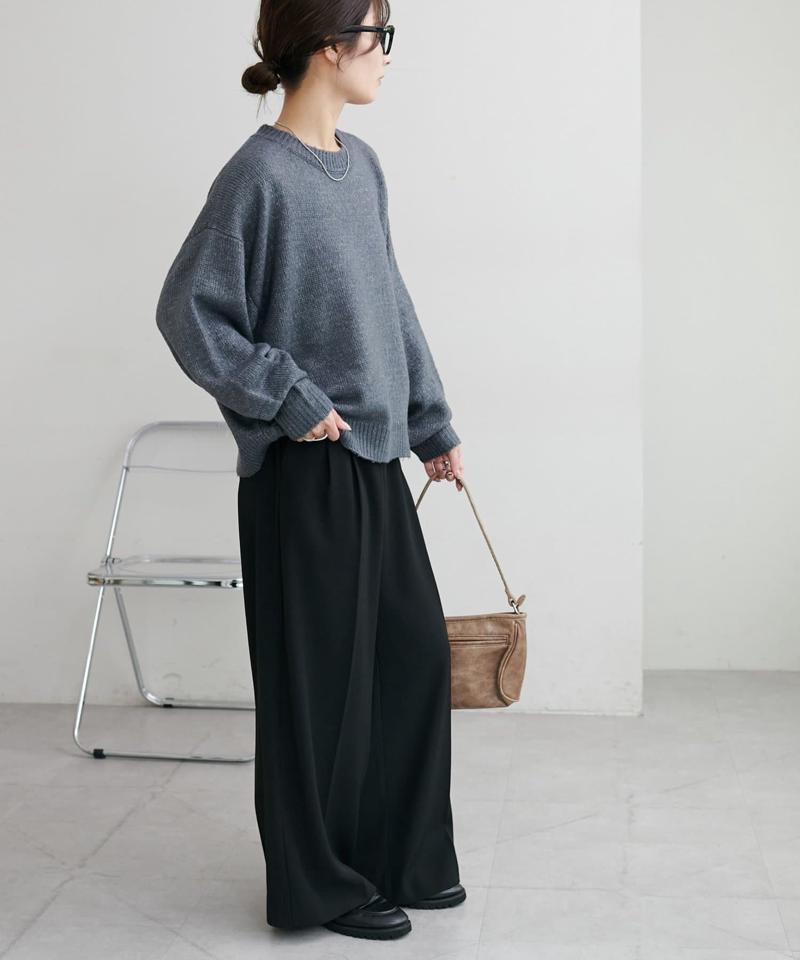 【華奢見え/13色展開♪/WEB限定】メランジニットプルオーバー