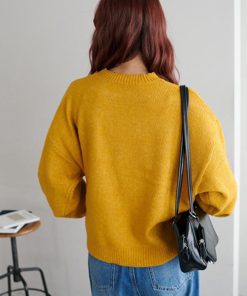 【華奢見え/13色展開♪/WEB限定】メランジニットプルオーバー