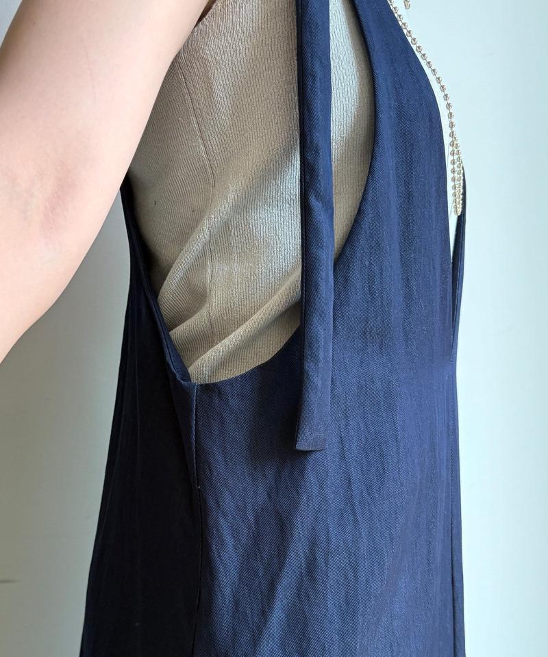 【新色追加/前後2WAYで着られる】深Vワンピース