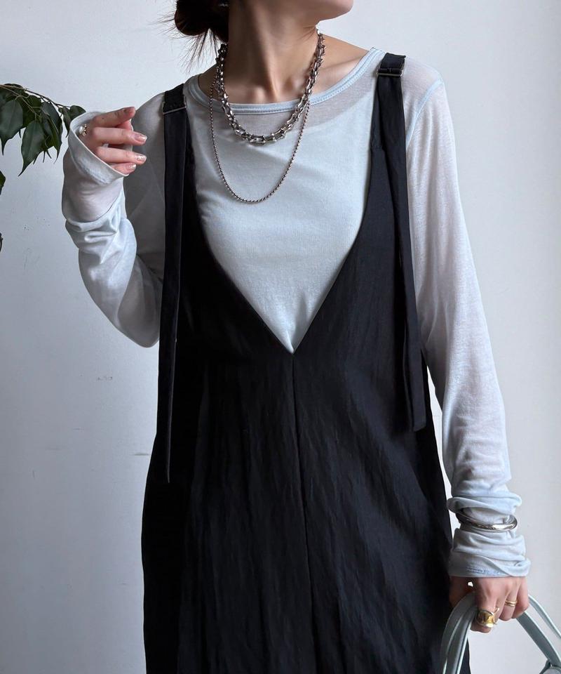【新色追加/前後2WAYで着られる】深Vワンピース