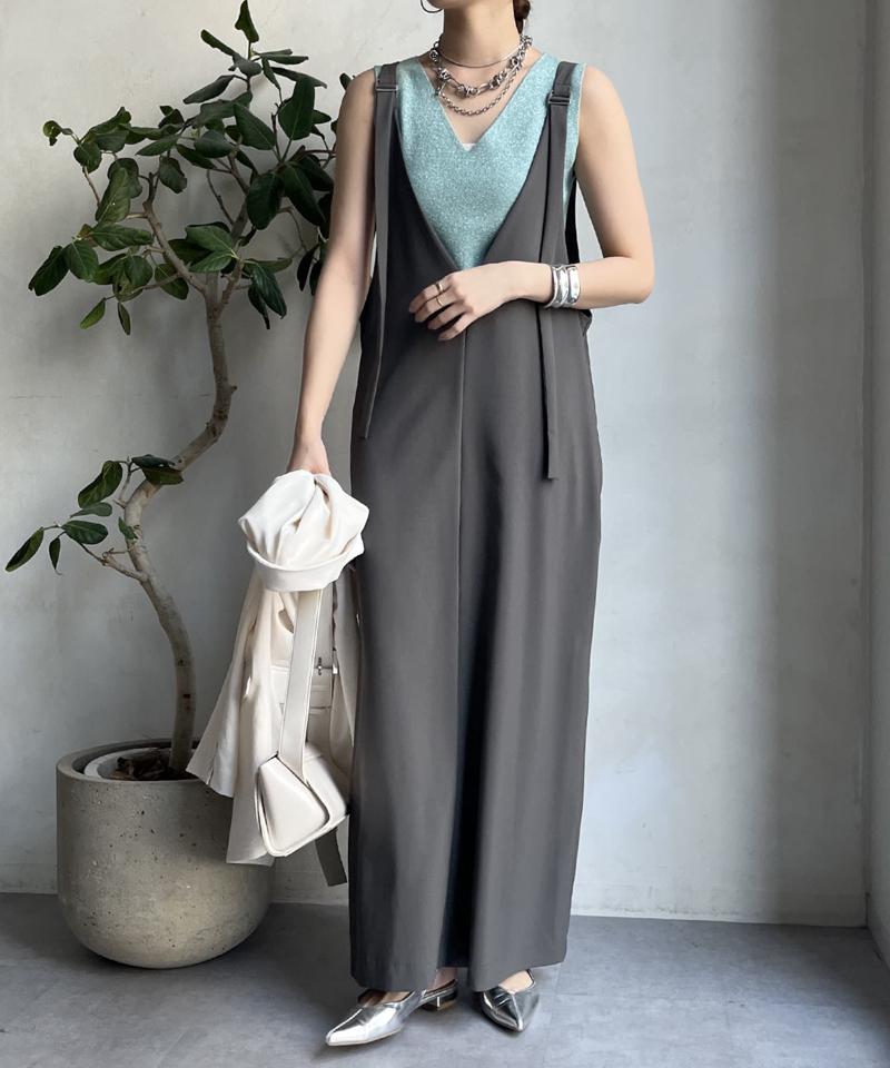 【新色追加/前後2WAYで着られる】深Vワンピース