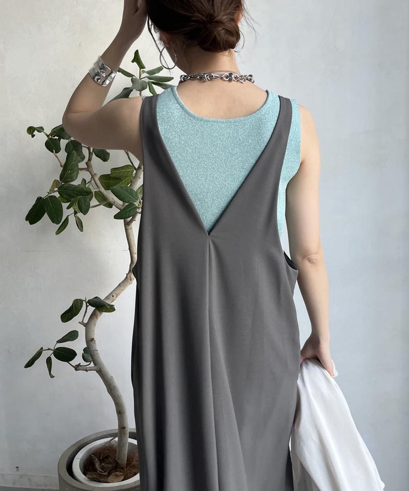 【新色追加/前後2WAYで着られる】深Vワンピース