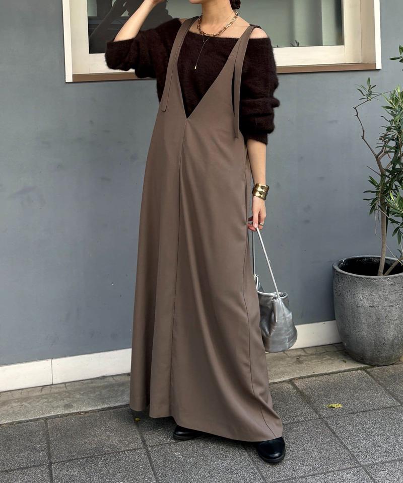 【新色追加/前後2WAYで着られる】深Vワンピース