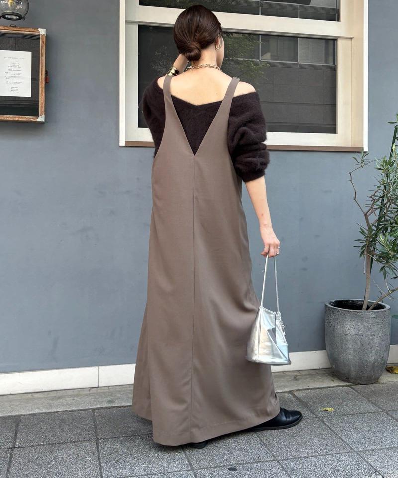 【新色追加/前後2WAYで着られる】深Vワンピース