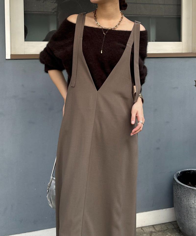 【新色追加/前後2WAYで着られる】深Vワンピース