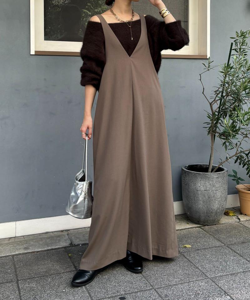【新色追加/前後2WAYで着られる】深Vワンピース