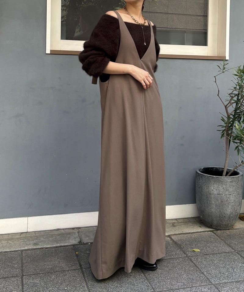 【新色追加/前後2WAYで着られる】深Vワンピース