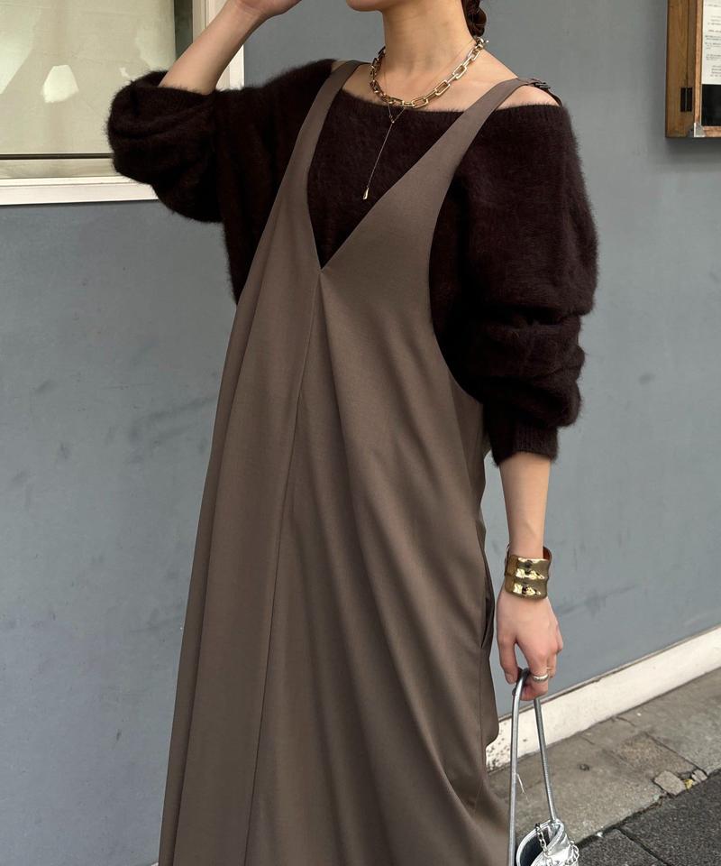 【新色追加/前後2WAYで着られる】深Vワンピース