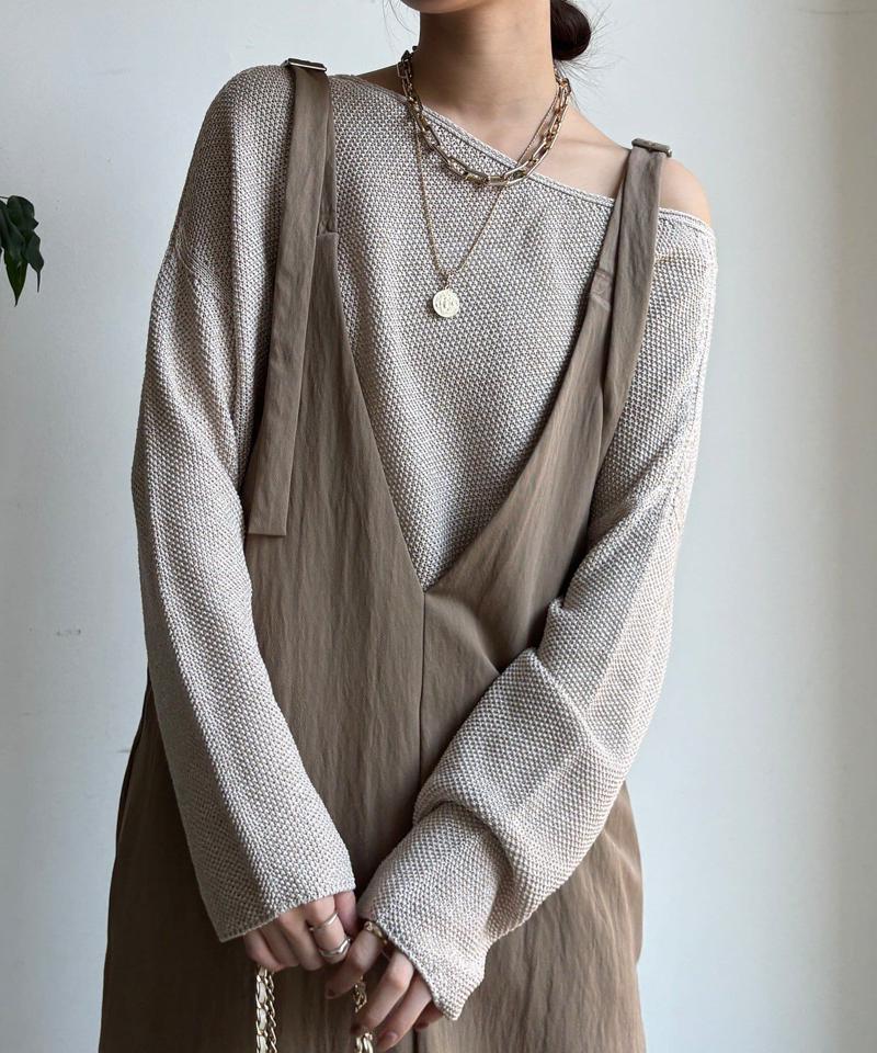 【新色追加/前後2WAYで着られる】深Vワンピース