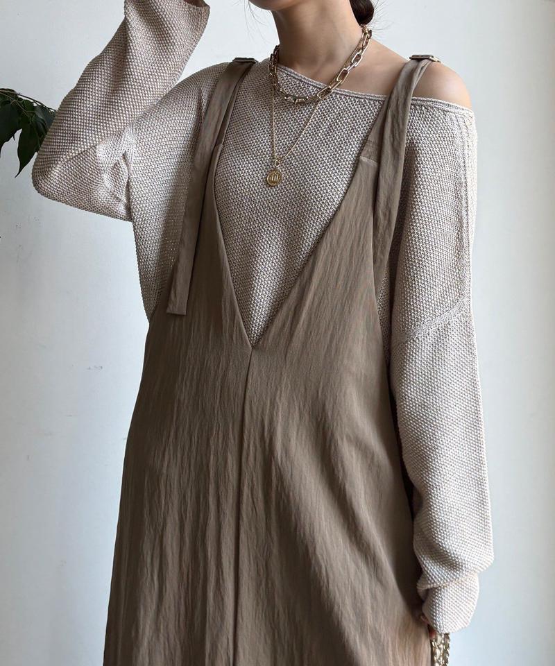 【新色追加/前後2WAYで着られる】深Vワンピース