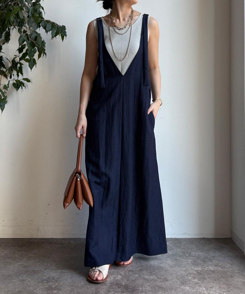 【新色追加/前後2WAYで着られる】深Vワンピース