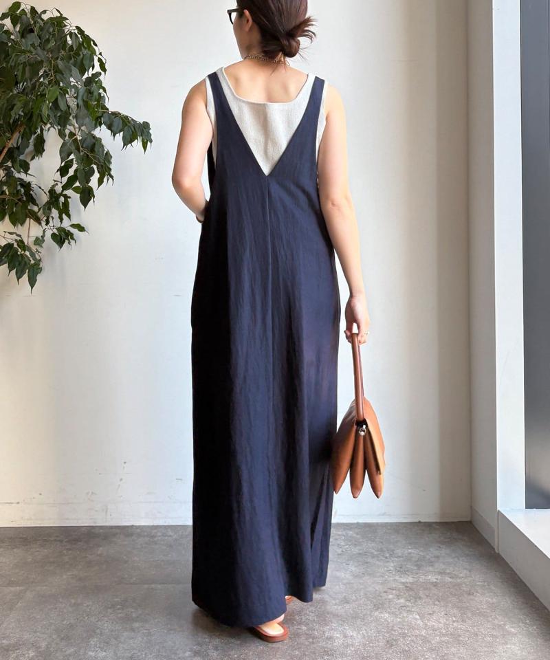【新色追加/前後2WAYで着られる】深Vワンピース