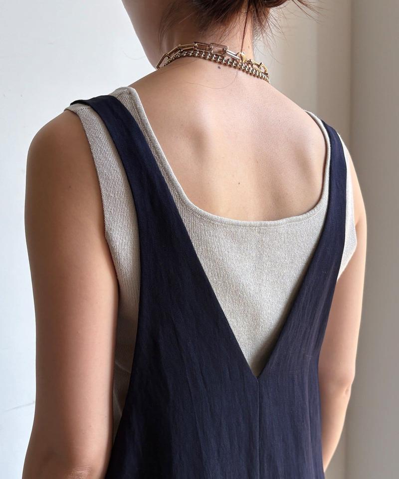 【新色追加/前後2WAYで着られる】深Vワンピース