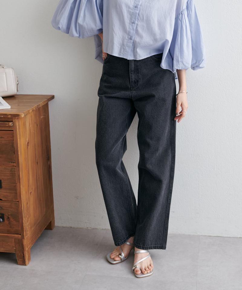 【低身長～高身長/6サイズ/オールシーズン◎】USコットンデニムストレートパンツ≪改良版≫