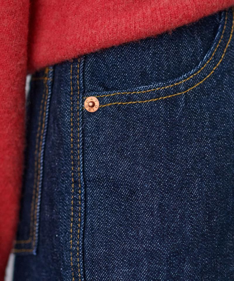 【低身長～高身長/6サイズ/オールシーズン◎】USコットンデニムストレートパンツ≪改良版≫