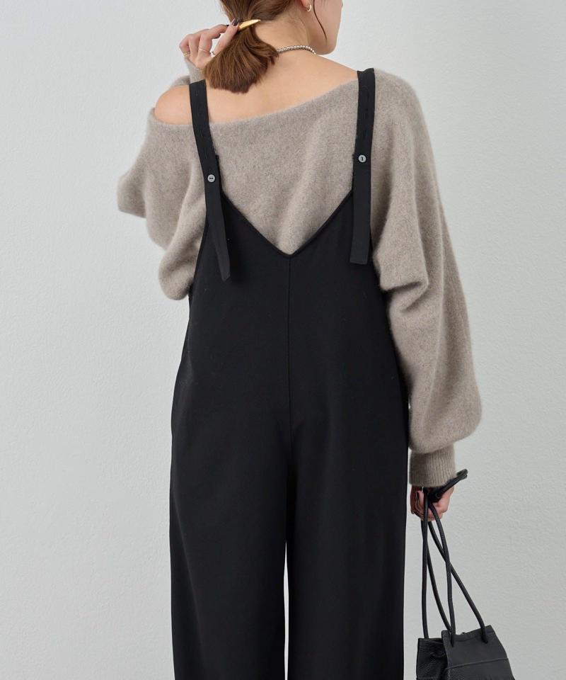 《累計1.5万枚突破!》《全骨格細見え》カットジョーゼットキャミサロペット