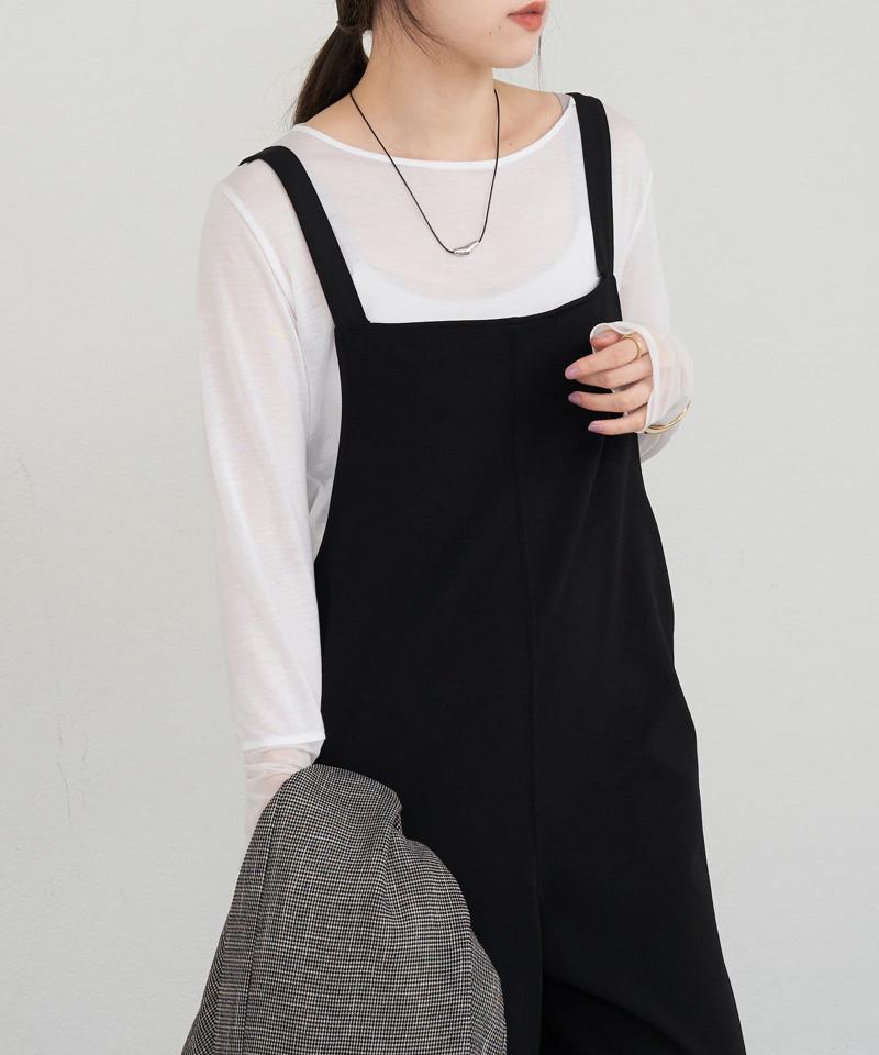 《累計1.5万枚突破!》《全骨格細見え》カットジョーゼットキャミサロペット