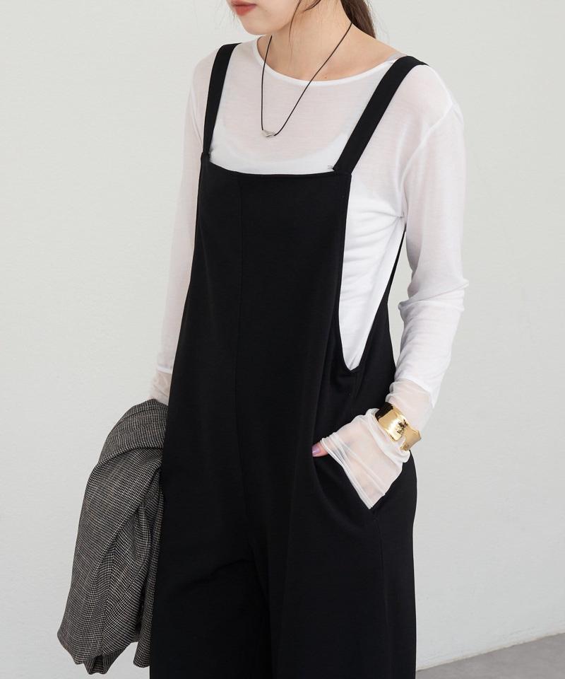 《累計1.5万枚突破!》《全骨格細見え》カットジョーゼットキャミサロペット