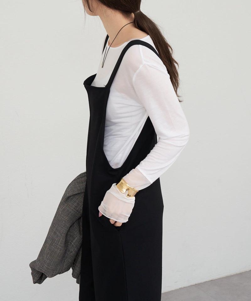 《累計1.5万枚突破!》《全骨格細見え》カットジョーゼットキャミサロペット