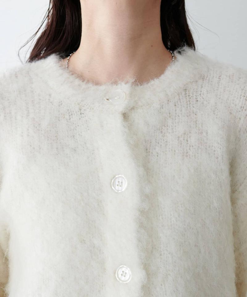 【8色展開/着映え/WEB限定】MIXブークレシャギーカーディガン