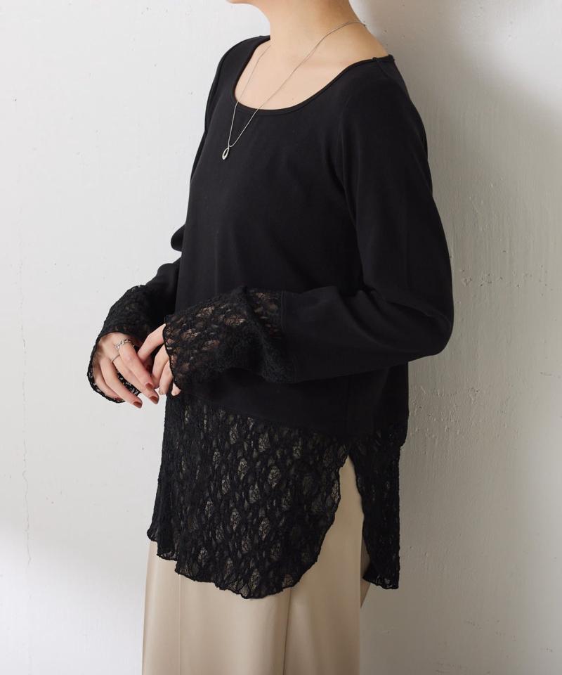 【累計売上1.8万枚】【スクエアネックが登場】 裾シアーロンT