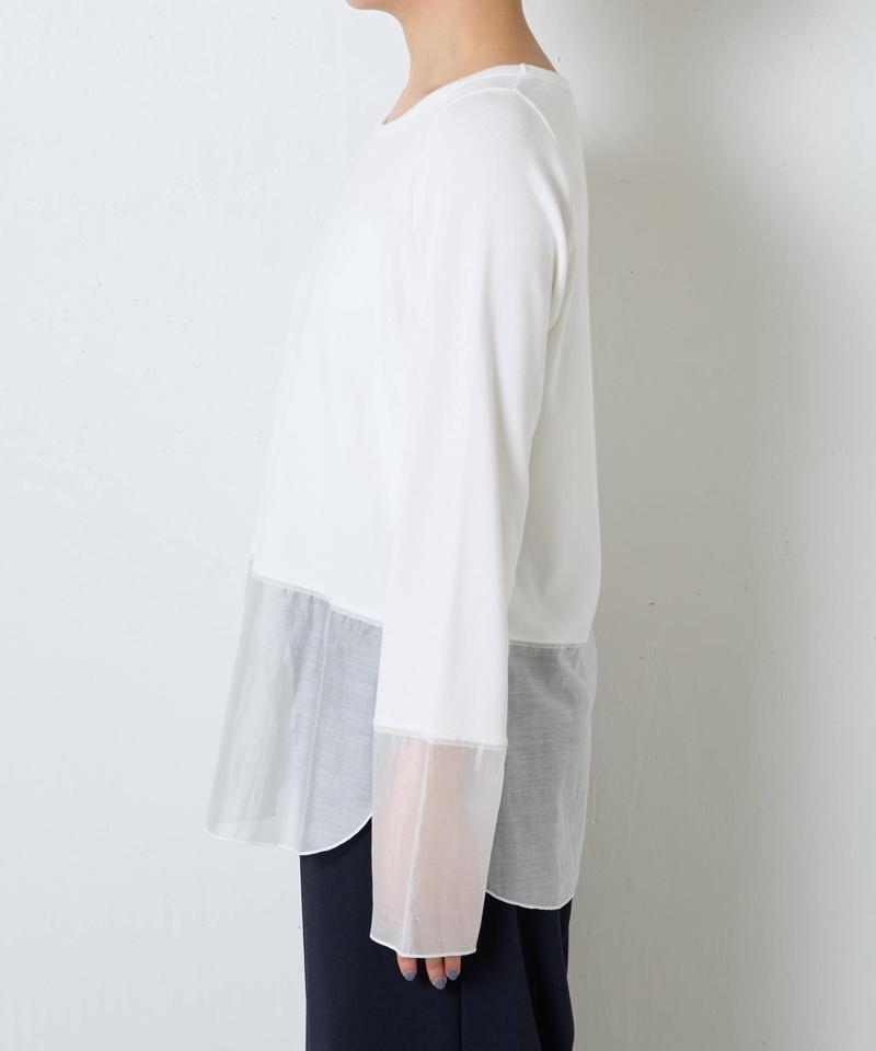 【累計売上1.8万枚】【スクエアネックが登場】 裾シアーロンT