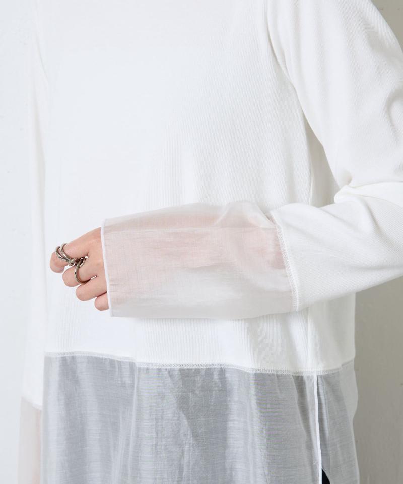 【累計売上1.8万枚】【スクエアネックが登場】 裾シアーロンT