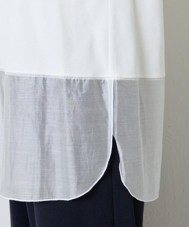 【累計売上1.8万枚】【スクエアネックが登場】 裾シアーロンT