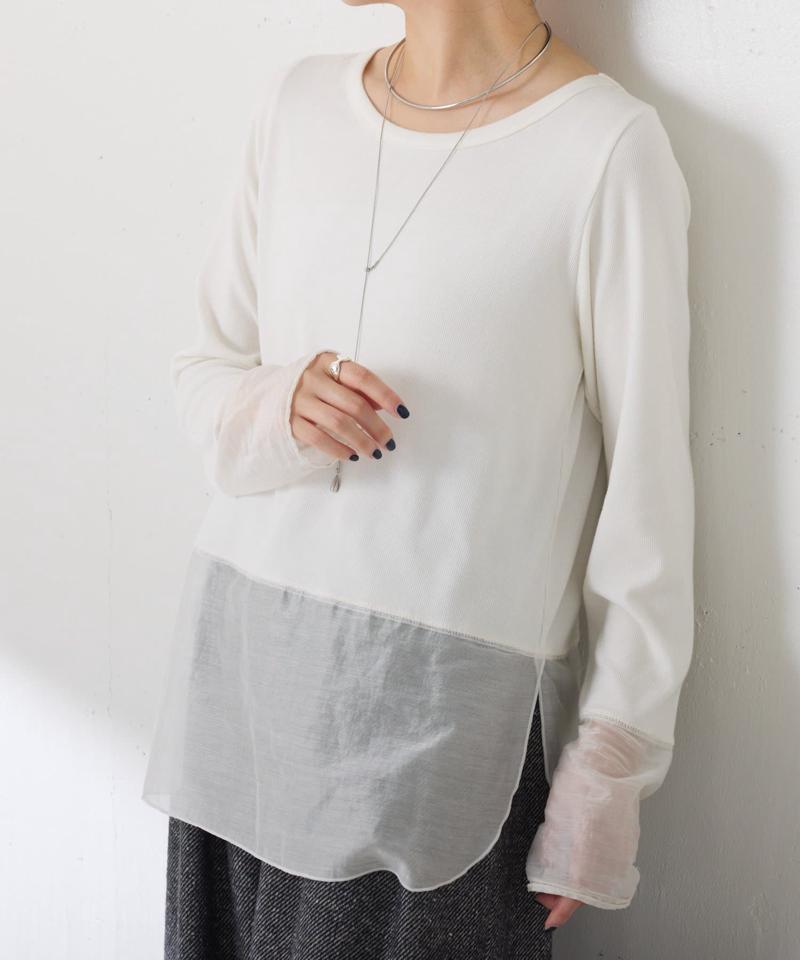 【累計売上1.8万枚】【スクエアネックが登場】 裾シアーロンT