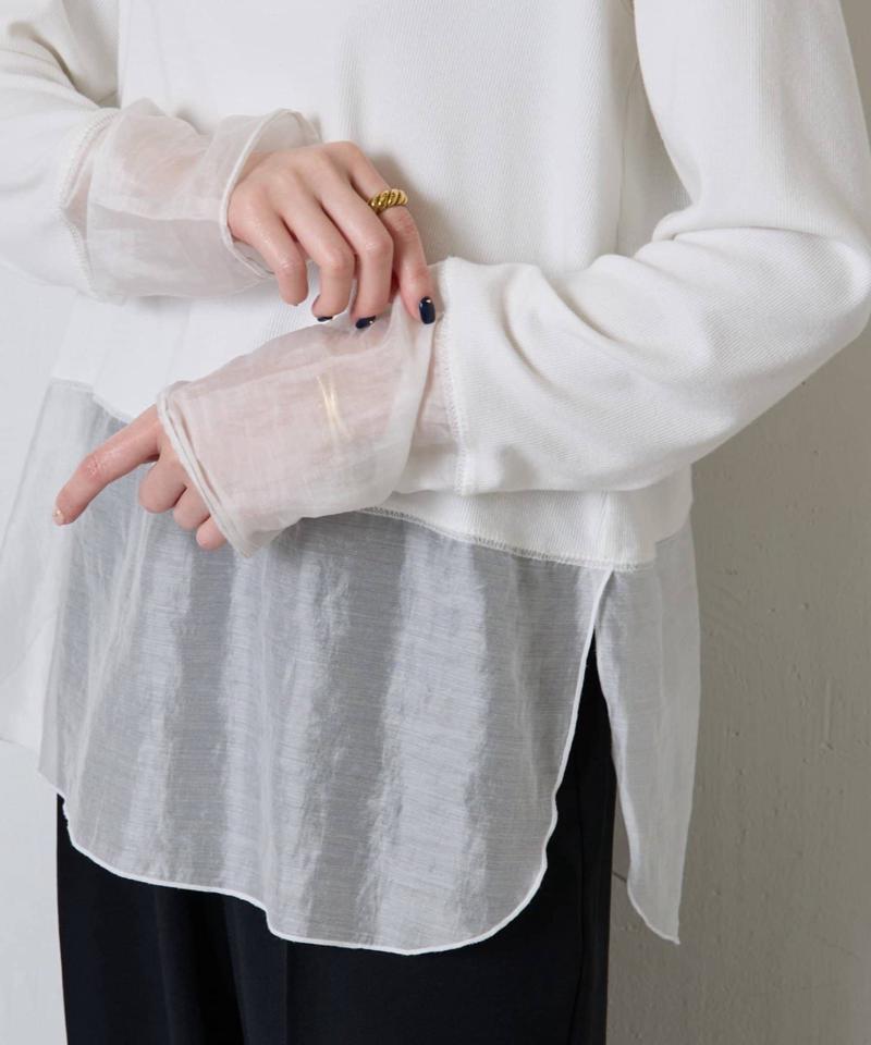 【累計売上1.8万枚】【スクエアネックが登場】 裾シアーロンT