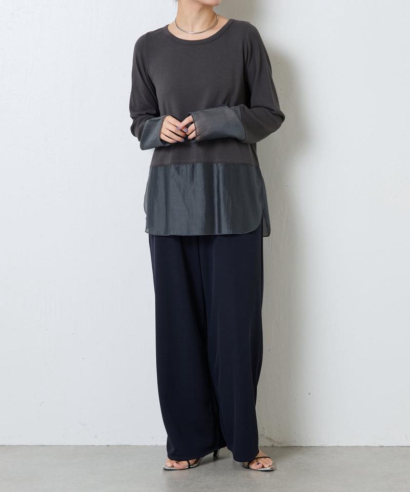 【累計売上1.8万枚】【スクエアネックが登場】 裾シアーロンT