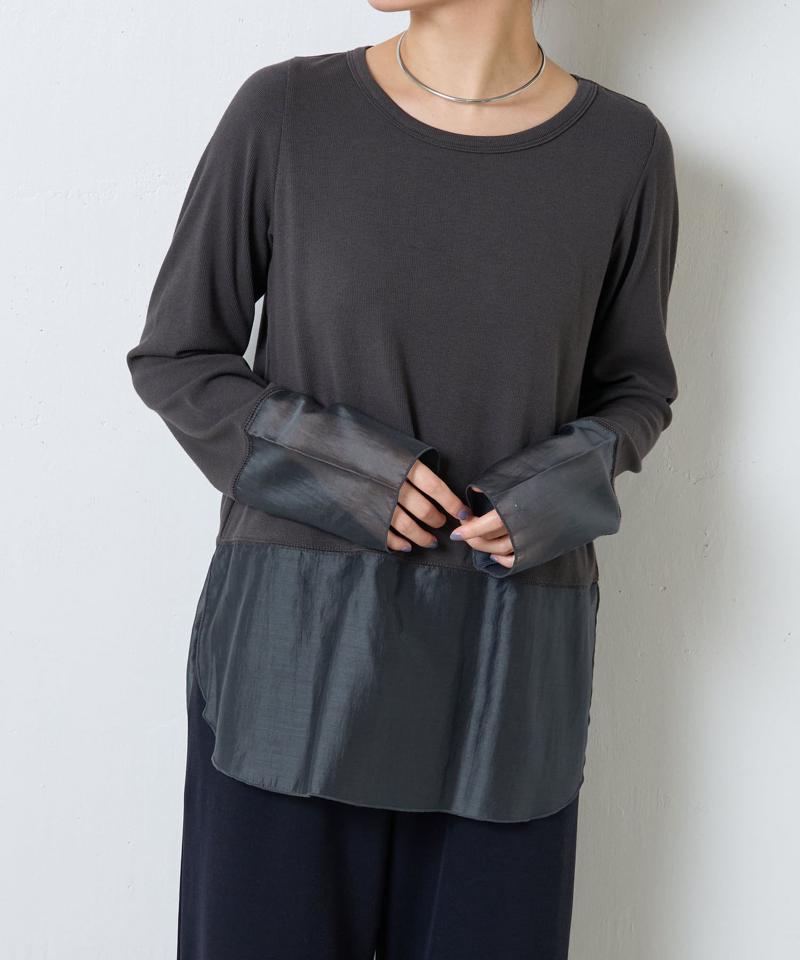 【累計売上1.8万枚】【スクエアネックが登場】 裾シアーロンT