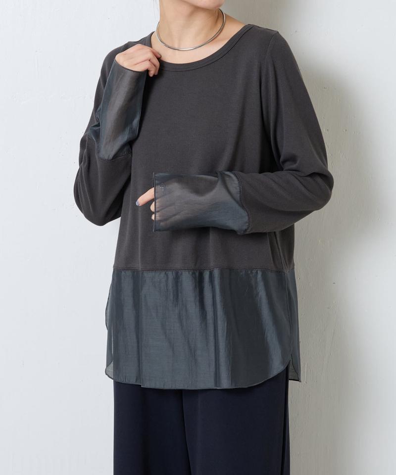 【累計売上1.8万枚】【スクエアネックが登場】 裾シアーロンT