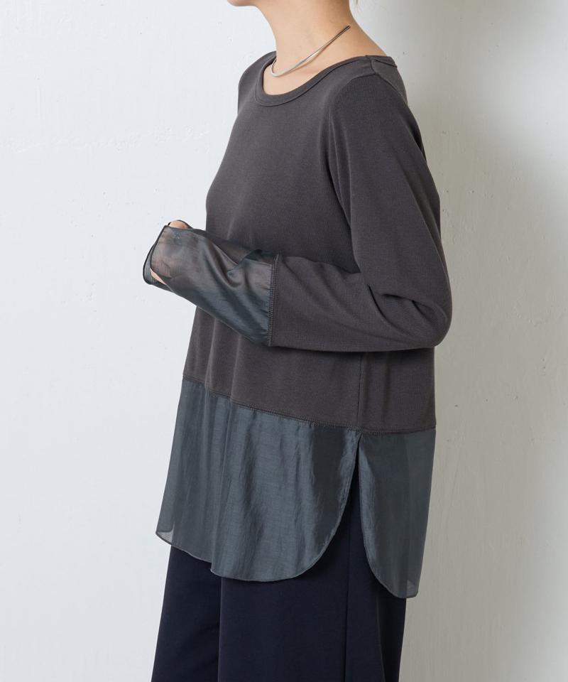 【累計売上1.8万枚】【スクエアネックが登場】 裾シアーロンT