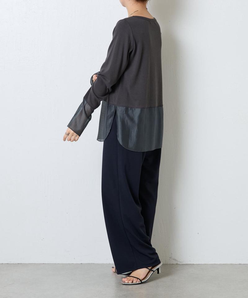 【累計売上1.8万枚】【スクエアネックが登場】 裾シアーロンT