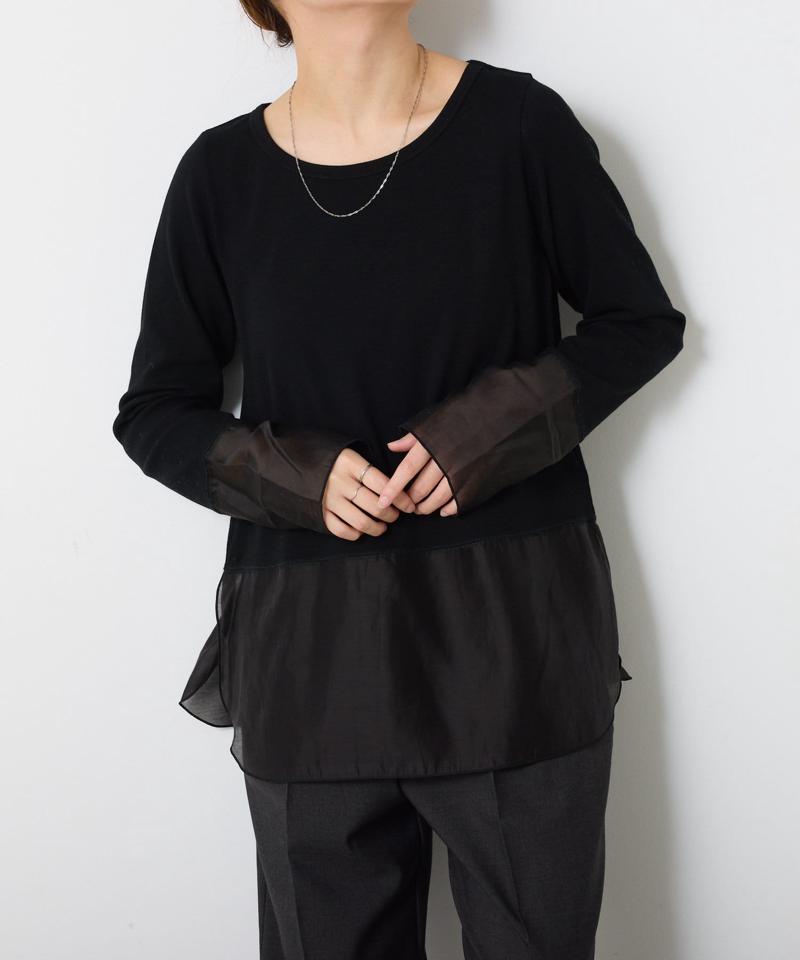 【累計売上1.8万枚】【スクエアネックが登場】 裾シアーロンT