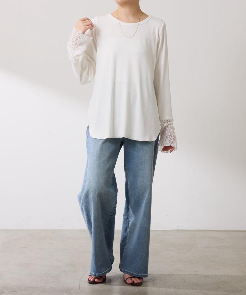 【累計売上1.8万枚】【スクエアネックが登場】 裾シアーロンT