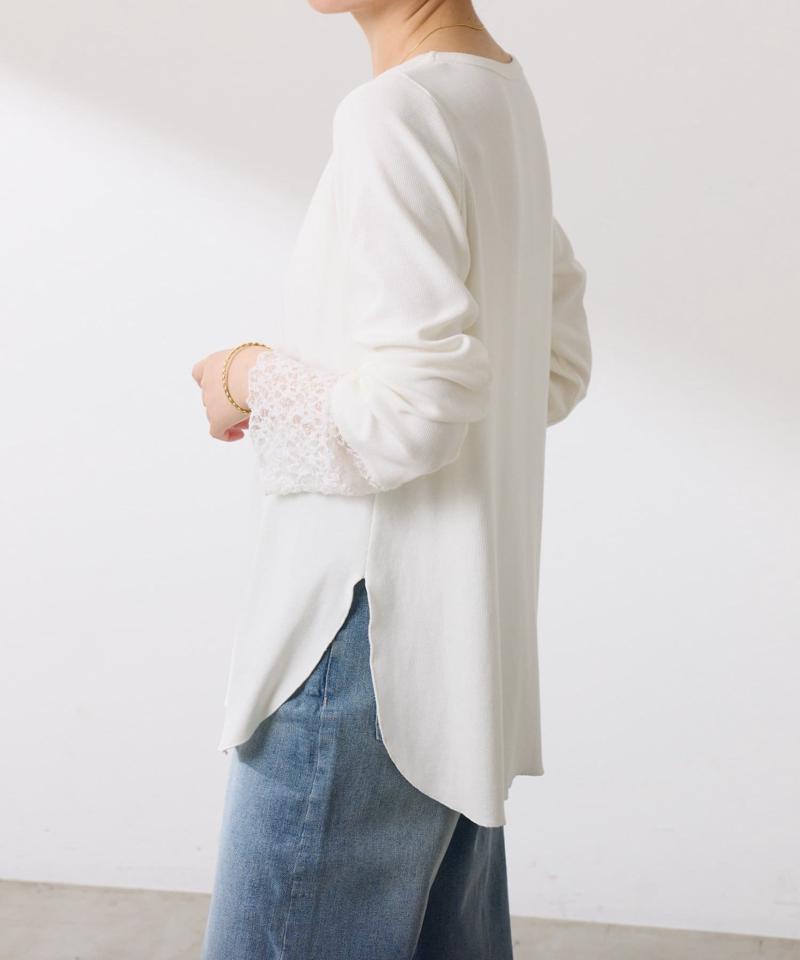 【累計売上1.8万枚】【スクエアネックが登場】 裾シアーロンT