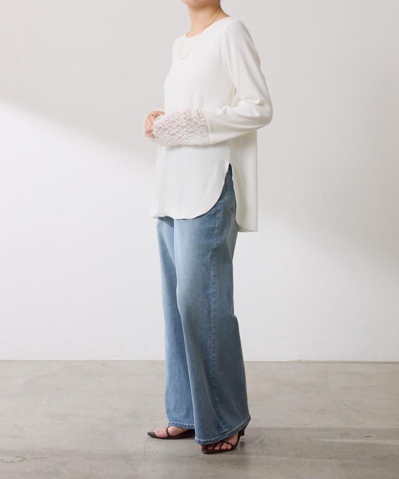 【累計売上1.8万枚】【スクエアネックが登場】 裾シアーロンT