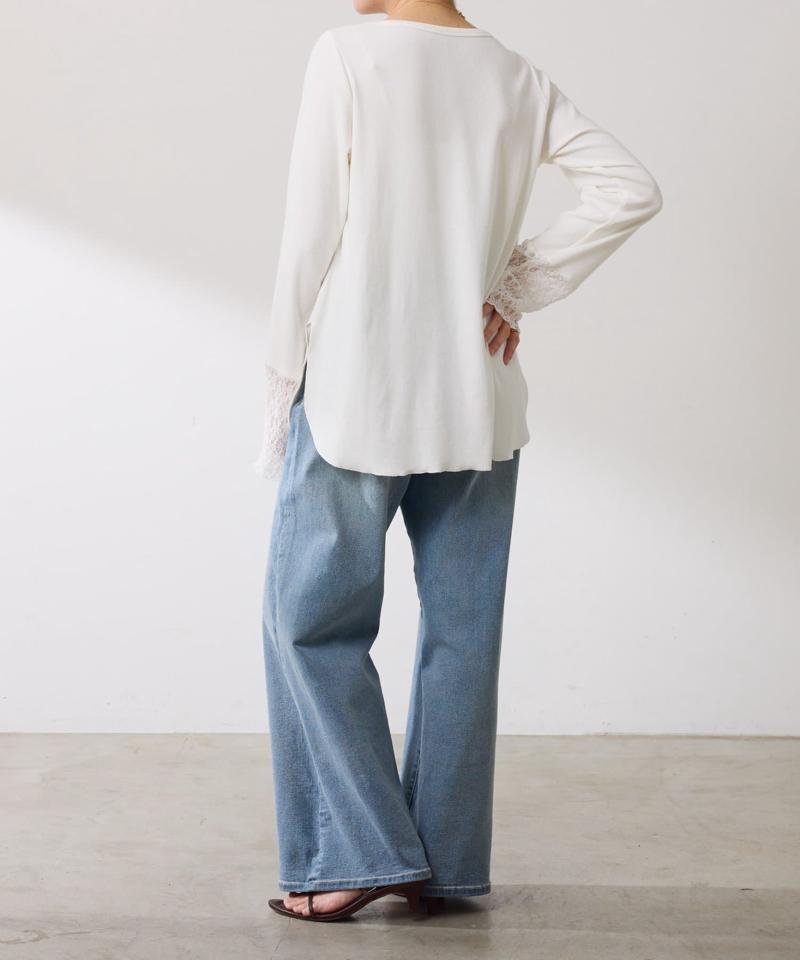 【累計売上1.8万枚】【スクエアネックが登場】 裾シアーロンT