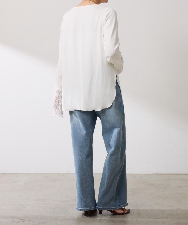 【累計売上1.8万枚】【スクエアネックが登場】 裾シアーロンT