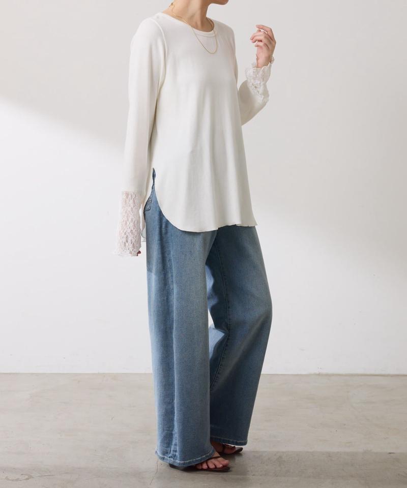 【累計売上1.8万枚】【スクエアネックが登場】 裾シアーロンT