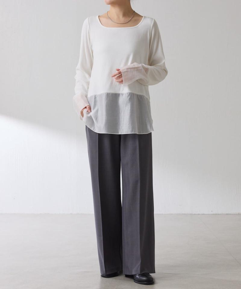 【累計売上1.8万枚】【スクエアネックが登場】 裾シアーロンT