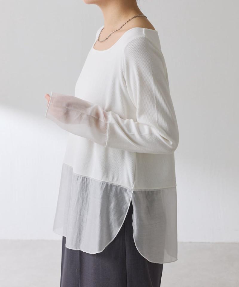 【累計売上1.8万枚】【スクエアネックが登場】 裾シアーロンT