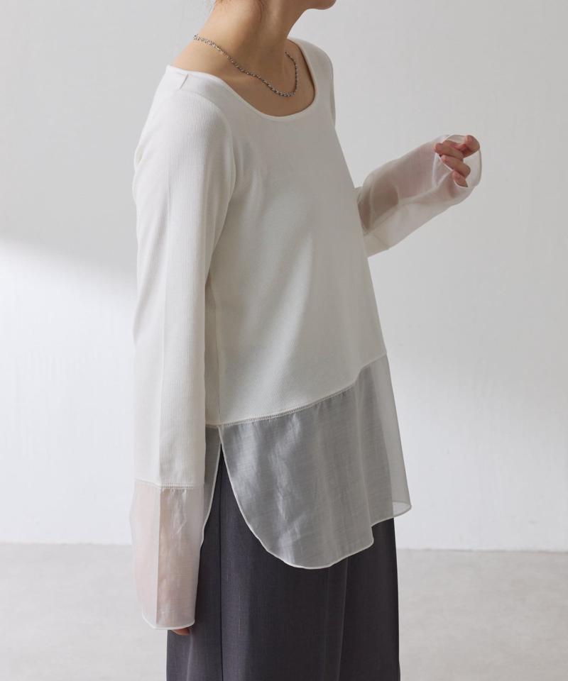 【累計売上1.8万枚】【スクエアネックが登場】 裾シアーロンT