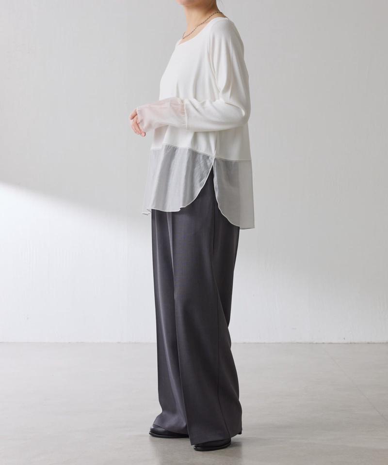 【累計売上1.8万枚】【スクエアネックが登場】 裾シアーロンT